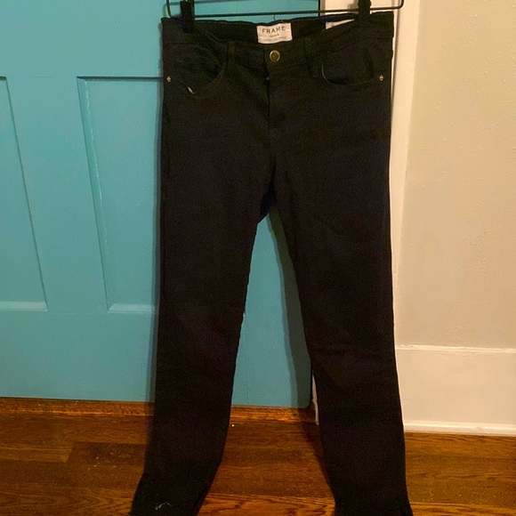 FRAME le skinny de jeanne black jeans - Picture 1 of 2